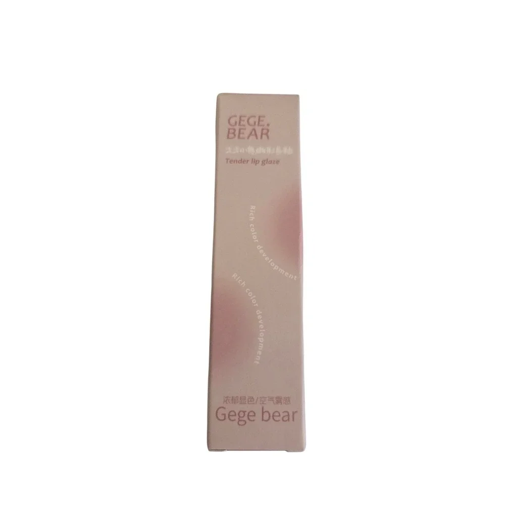 Gege Bear #01‎ Tender Lip Glaze Cute Teddy Bear Design Pink Packaging